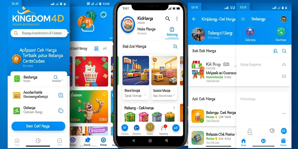 Antarmuka aplikasi KINGDOM4D untuk cek harga produk.