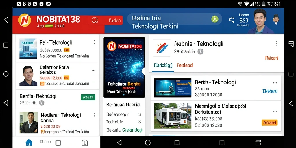 Antarmuka pengguna NOBITA138 yang menarik dan fungsional.