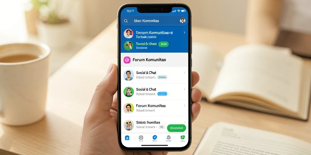 Antarmuka pengguna T6 saat berinteraksi di forum komunitas.